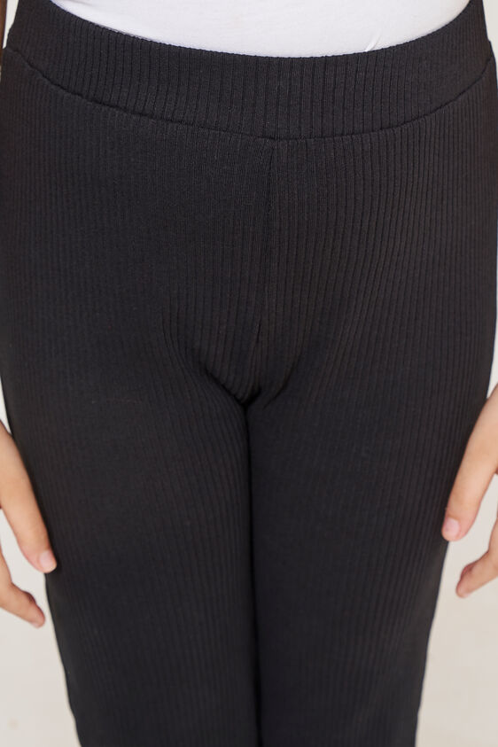Black Floral Straight Bottom, Black, image 5